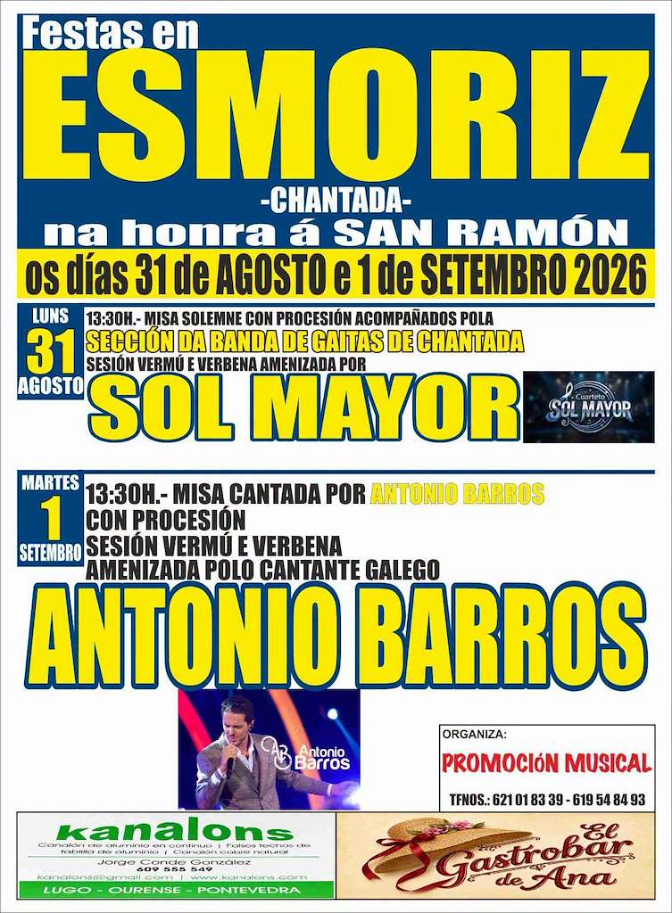 San Ramón de Esmoriz (2026) en Chantada