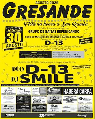Fechas, información, programa, cartel, imágenes, mapa y ubicación de San Ramón de Gresande  en  Lalín