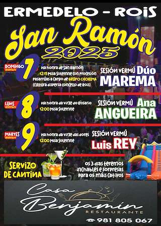 Fechas, información, programa, cartel, imágenes, mapa y ubicación de San Ramón de Hermedelo  en  Rois