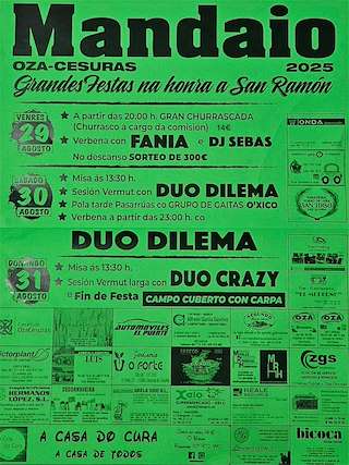 Fechas, información, programa, cartel, imágenes, mapa y ubicación de San Ramón de Mandaio   en  Oza Cesuras