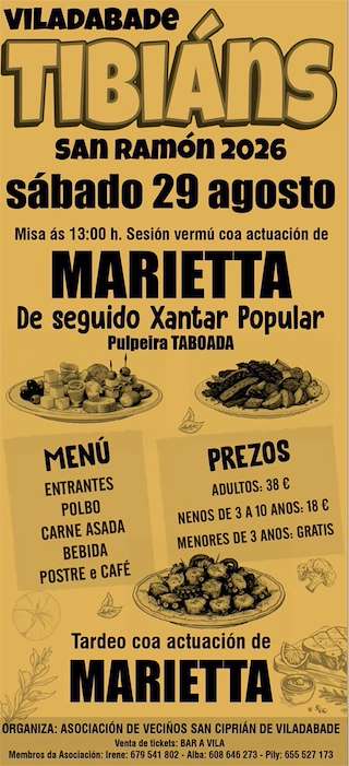 Fechas, información, programa, cartel, imágenes, mapa y ubicación de San Ramón de Tibiáns (2026)  en  Tordoia