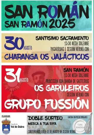 Fechas, información, programa, cartel, imágenes, mapa y ubicación de San Ramón e o Sacramento de San Román  en  Val do Dubra