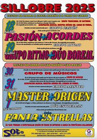Fechas, información, programa, cartel, imágenes, mapa y ubicación de San Ramón e San Roque de Sillobre  en  Fene