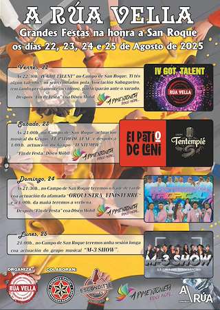 Fechas, información, programa, cartel, imágenes, mapa y ubicación de San Roque  en  A Rúa