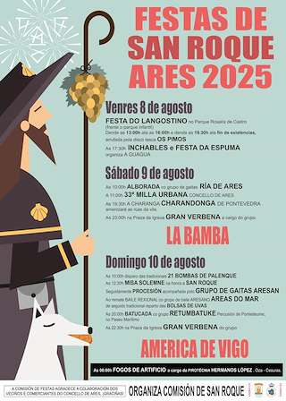 Fechas, información, programa, cartel, imágenes, mapa y ubicación de San Roque  en  Ares