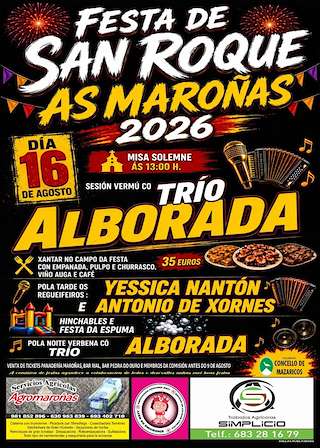 Fechas, información, programa, cartel, imágenes, mapa y ubicación de San Roque das Maroñas (2026)  en  Mazaricos
