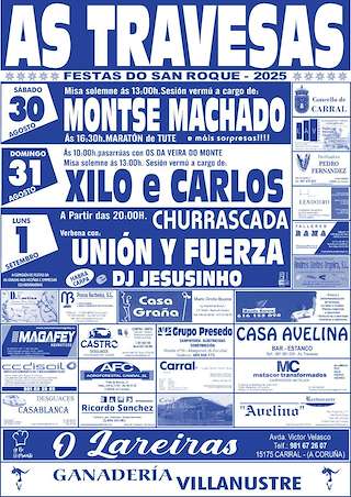 Fechas, información, programa, cartel, imágenes, mapa y ubicación de San Roque das Travesas  en  Carral