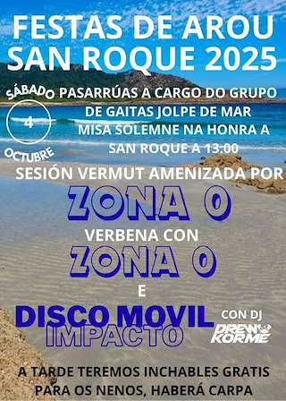 Fechas, información, programa, cartel, imágenes, mapa y ubicación de San Roque de Arou (2025)  en  Camariñas