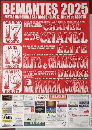 Fechas, información, programa, cartel, imágenes, mapa y ubicación de San Roque de Bemantes  en  Miño