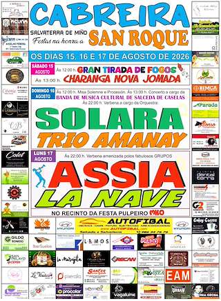 Fechas, información, programa, cartel, imágenes, mapa y ubicación de San Roque de Cabreira (2026) en Salvaterra do Miño