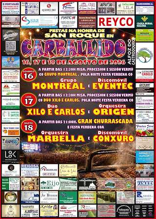 Fechas, información, programa, cartel, imágenes, mapa y ubicación de San Roque de Carballido (2026) en Alfoz do Castrodouro