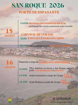 Fechas, información, programa, cartel, imágenes, mapa y ubicación de San Roque de Espasante (2026) en Ortigueira