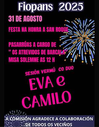 Fechas, información, programa, cartel, imágenes, mapa y ubicación de San Roque de Fiopáns  en  A Baña