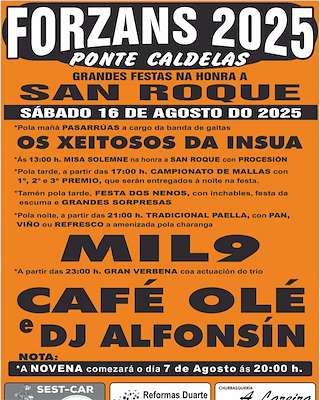 Fechas, información, programa, cartel, imágenes, mapa y ubicación de San Roque de Forzáns  en  Ponte Caldelas