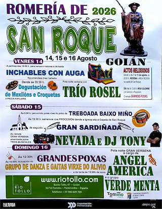 Fechas, información, programa, cartel, imágenes, mapa y ubicación de San Roque de Goián (2026) en Tomiño