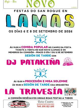 Fechas, información, programa, cartel, imágenes, mapa y ubicación de San Roque de Lamas (2026) en Xinzo de Limia