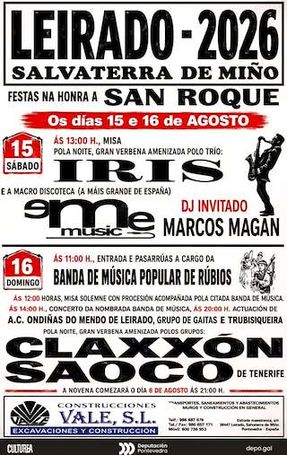 Fechas, información, programa, cartel, imágenes, mapa y ubicación de San Roque de Leirado (2026) en Salvaterra do Miño