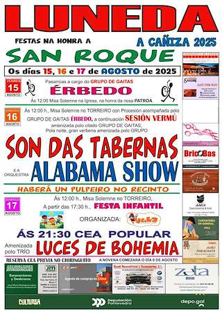 Fechas, información, programa, cartel, imágenes, mapa y ubicación de San Roque de Luneda  en  A Cañiza