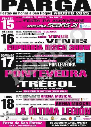 Fechas, información, programa, cartel, imágenes, mapa y ubicación de San Roque de Parga  en  Guitiriz