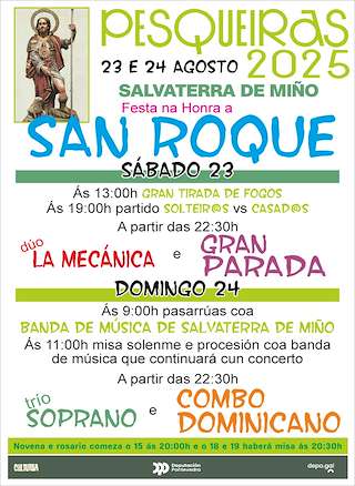 Fechas, información, programa, cartel, imágenes, mapa y ubicación de San Roque de Pesqueiras  en  Salvaterra do Miño