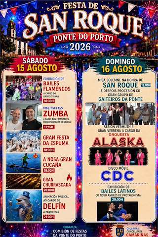 Fechas, información, programa, cartel, imágenes, mapa y ubicación de San Roque de Ponte do Porto (2026) en Camariñas