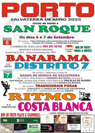 Fechas, información, programa, cartel, imágenes, mapa y ubicación de San Roque de Porto  en  Salvaterra do Miño