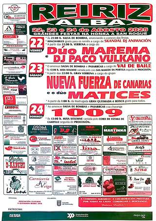 Fechas, información, programa, cartel, imágenes, mapa y ubicación de San Roque de Reiriz  en  Pontevedra