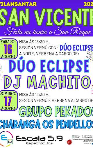 Fechas, información, programa, cartel, imágenes, mapa y ubicación de San Roque de San Vicente  en  Vilasantar