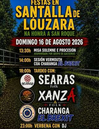 Fechas, información, programa, cartel, imágenes, mapa y ubicación de San Roque de Santalla de Lóuzara (2026) en Samos