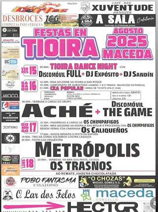 Fechas, información, programa, cartel, imágenes, mapa y ubicación de San Roque de Tioira  en  Maceda