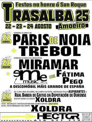 Fechas, información, programa, cartel, imágenes, mapa y ubicación de San Roque de Trasalba  en  Amoeiro