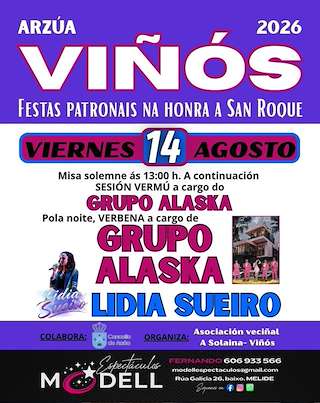 Fechas, información, programa, cartel, imágenes, mapa y ubicación de San Roque de Viñós (2026) en Arzúa