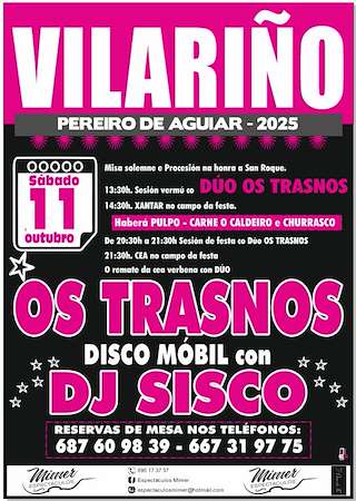 Fechas, información, programa, cartel, imágenes, mapa y ubicación de San Roque de Vilariño  (2025)  en  O Pereiro de Aguiar