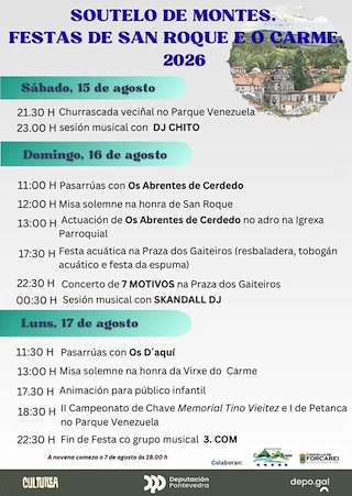Fechas, información, programa, cartel, imágenes, mapa y ubicación de San Roque e Nosa Señora do Carme de Soutelo (2026) en Forcarei