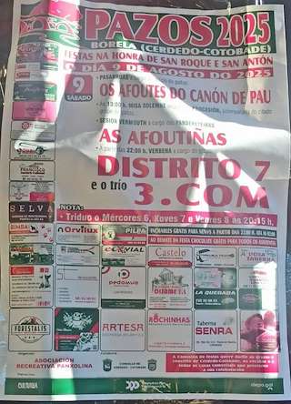 Fechas, información, programa, cartel, imágenes, mapa y ubicación de San Roque e San Antón de Pazos   en  Cerdedo-Cotobade
