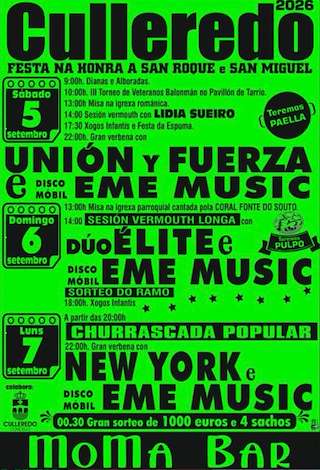 Fechas, información, programa, cartel, imágenes, mapa y ubicación de San Roque e San Miguel (2026) en Culleredo