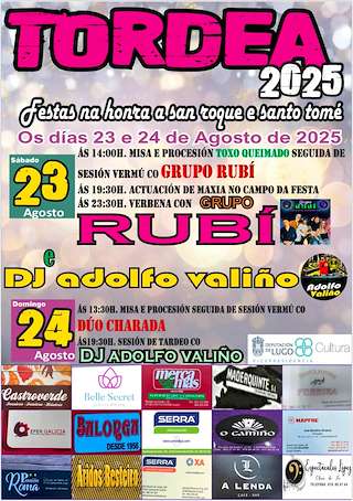 Fechas, información, programa, cartel, imágenes, mapa y ubicación de San Roque e Santo Tomás de Tordea  en  Castroverde