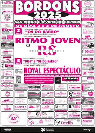 Fechas, información, programa, cartel, imágenes, mapa y ubicación de San Roque e Virxe do Carme de Bordóns  en  Sanxenxo