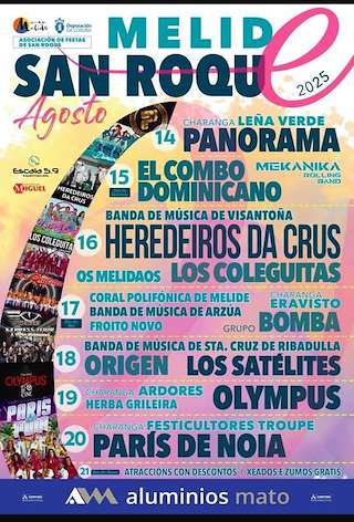 Fechas, información, programa, cartel, imágenes, mapa y ubicación de San Roque  en  Melide