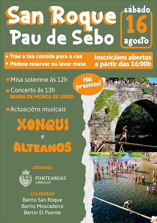 Fechas, información, programa, cartel, imágenes, mapa y ubicación de San Roque  en  Ponteareas