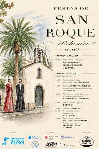Fechas, información, programa, cartel, imágenes, mapa y ubicación de San Roque (2026) en Ribadeo