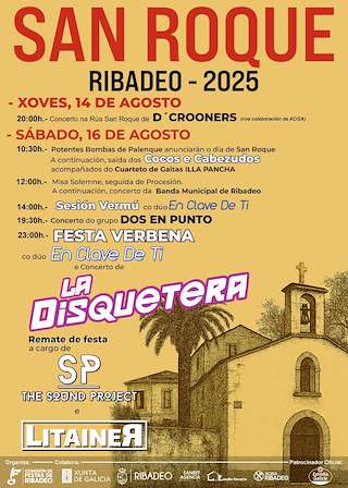 Fechas, información, programa, cartel, imágenes, mapa y ubicación de San Roque (2026)  en  Ribadeo