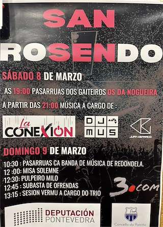 Fechas, información, programa, cartel, imágenes, mapa y ubicación de San Rosendo de Torneiros  en  O Porriño