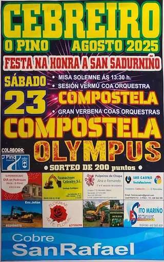 Fechas, información, programa, cartel, imágenes, mapa y ubicación de San Sadurniño de Cebreiro  en  O Pino