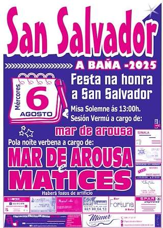 Fechas, información, programa, cartel, imágenes, mapa y ubicación de San Salvador  en  A Baña
