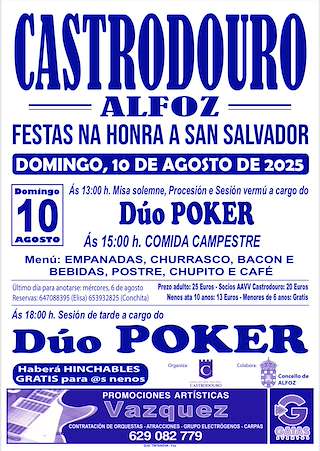Fechas, información, programa, cartel, imágenes, mapa y ubicación de San Salvador de Castrodouro  en  Alfoz do Castrodouro