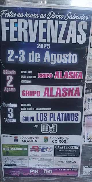 Fechas, información, programa, cartel, imágenes, mapa y ubicación de San Salvador de Fervenzas  en  Aranga