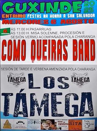 Fechas, información, programa, cartel, imágenes, mapa y ubicación de San Salvador de Guxinde  en  Entrimo