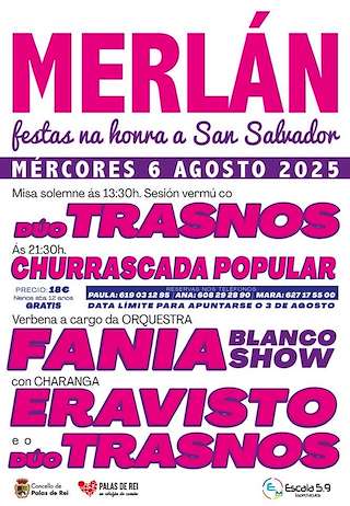 Fechas, información, programa, cartel, imágenes, mapa y ubicación de San Salvador de Merlán (2026)  en  Palas de Rei