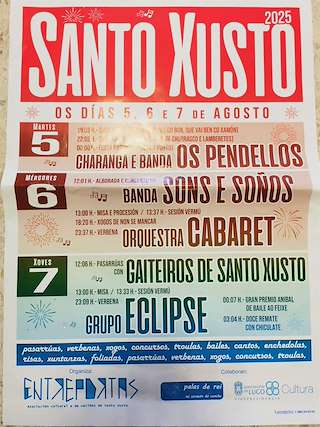 Fechas, información, programa, cartel, imágenes, mapa y ubicación de San Salvador de Santo Xusto  en  Palas de Rei